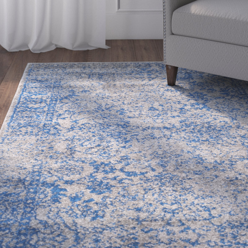 Laurel Foundry Modern Farmhouse Abstract Grey/Blue Area Rug & Reviews